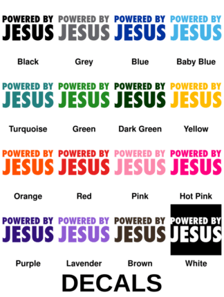 Powered By Jesus Decals